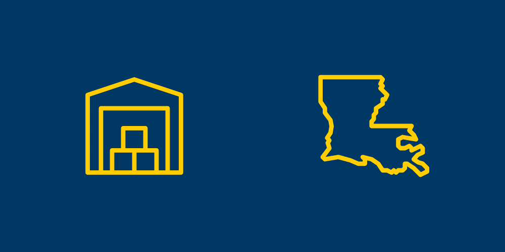 Self-Storage and Louisiana icons