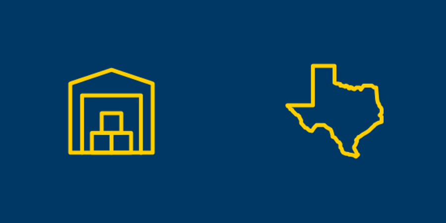Self-storage and Texas icons.